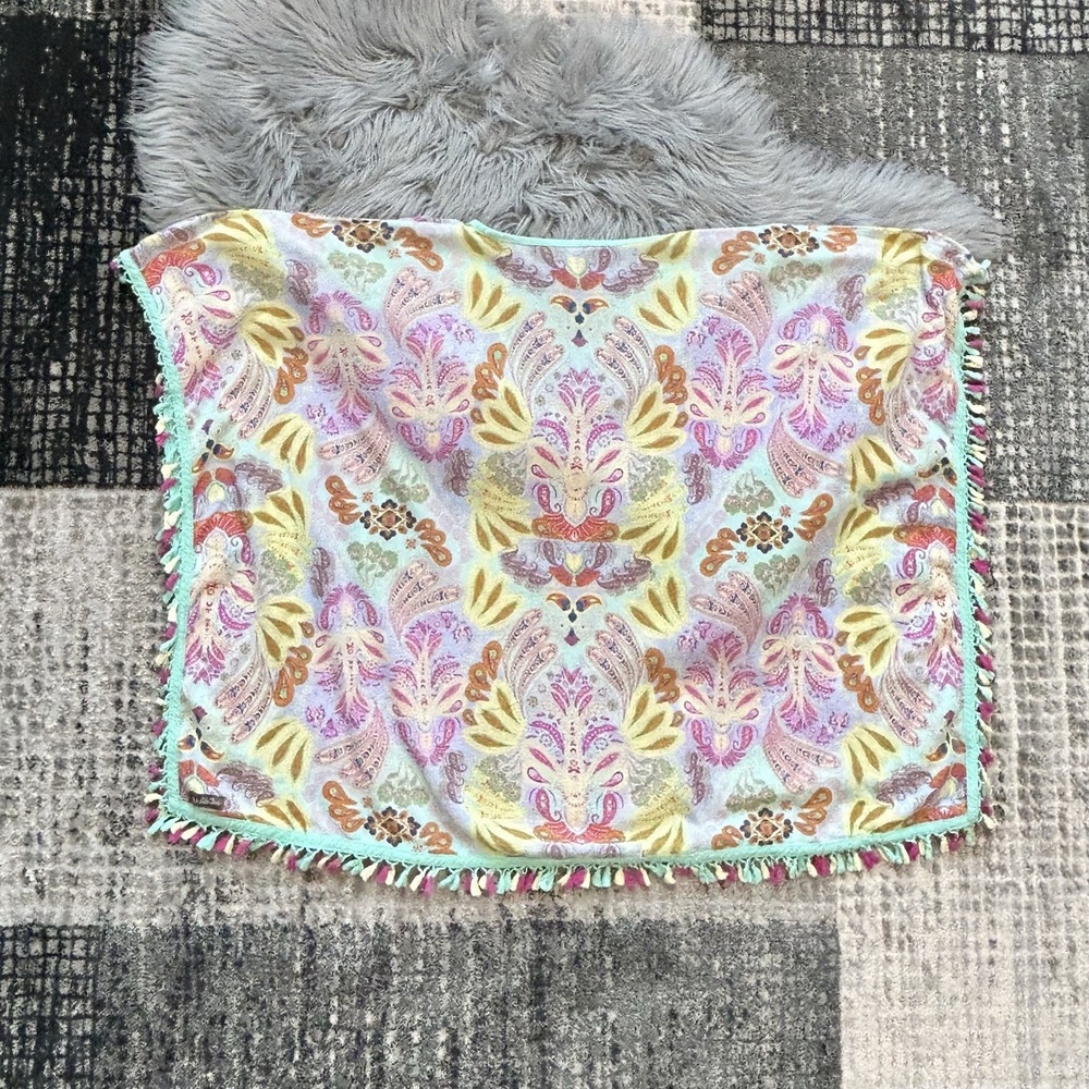 Matilda Jane Adventure Begins Capeside Swim Coverup With‎ Pom Fringe Trim Medium - Picture 6 of 7